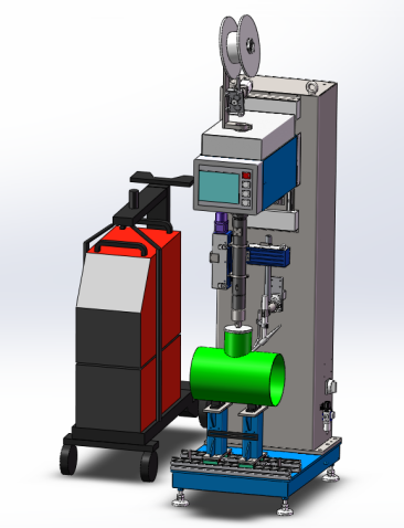 Automatic saddle welding system for flow meter nozzles
