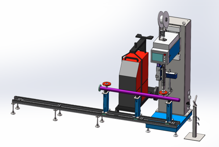 Level gauge saddle welding machine