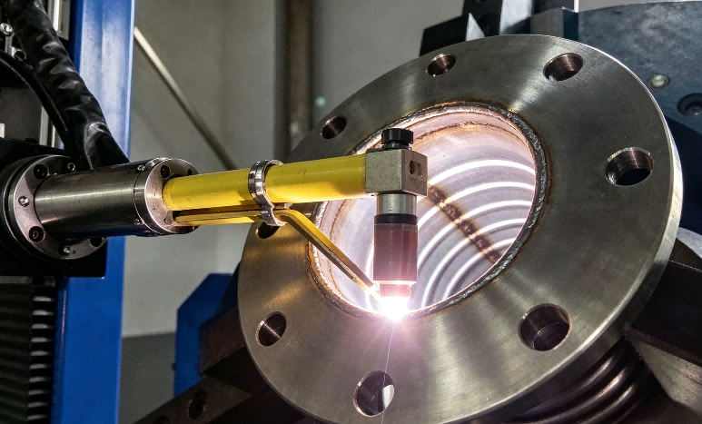 Automatic TIG welding of a flanged pipe joint for loading arm manufacturing