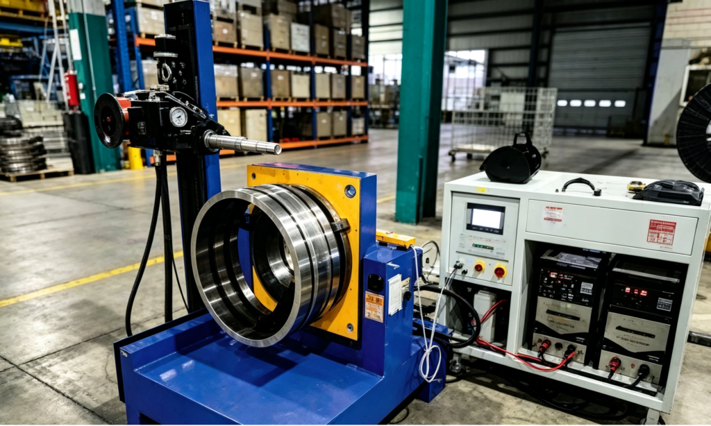 Automatic Welding Center with rotary positioner for loading arm pipe and flange welding