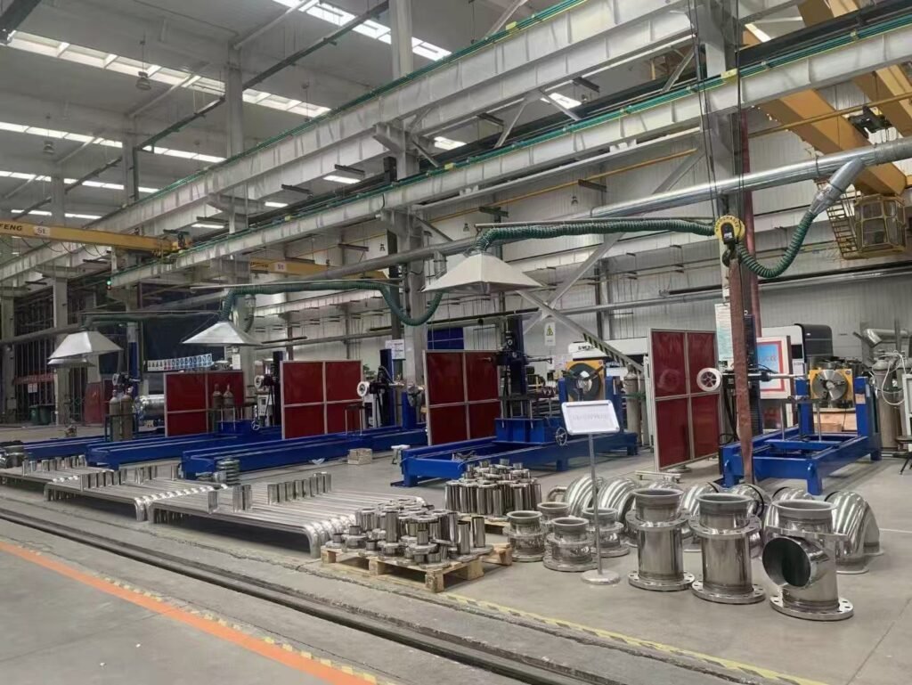 Data center liquid cooling pipe welding production line for stainless steel rigid pipes and piping assemblies
