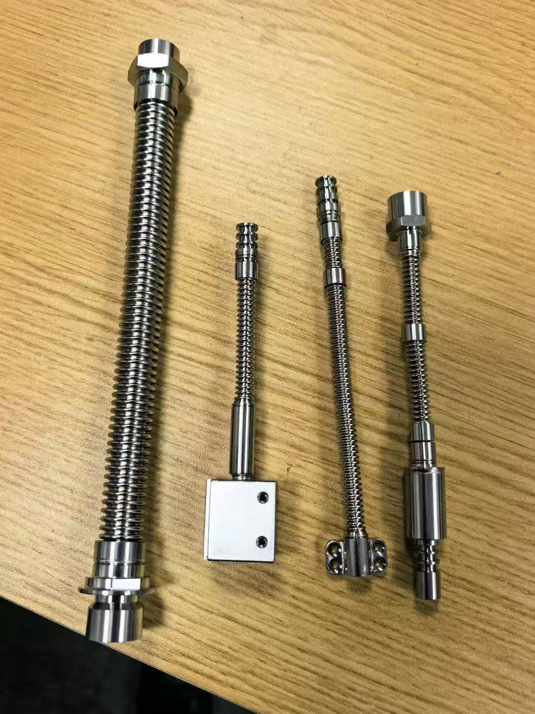 Small-diameter corrugated stainless steel hose assemblies with different precision fittings for liquid cooling applications