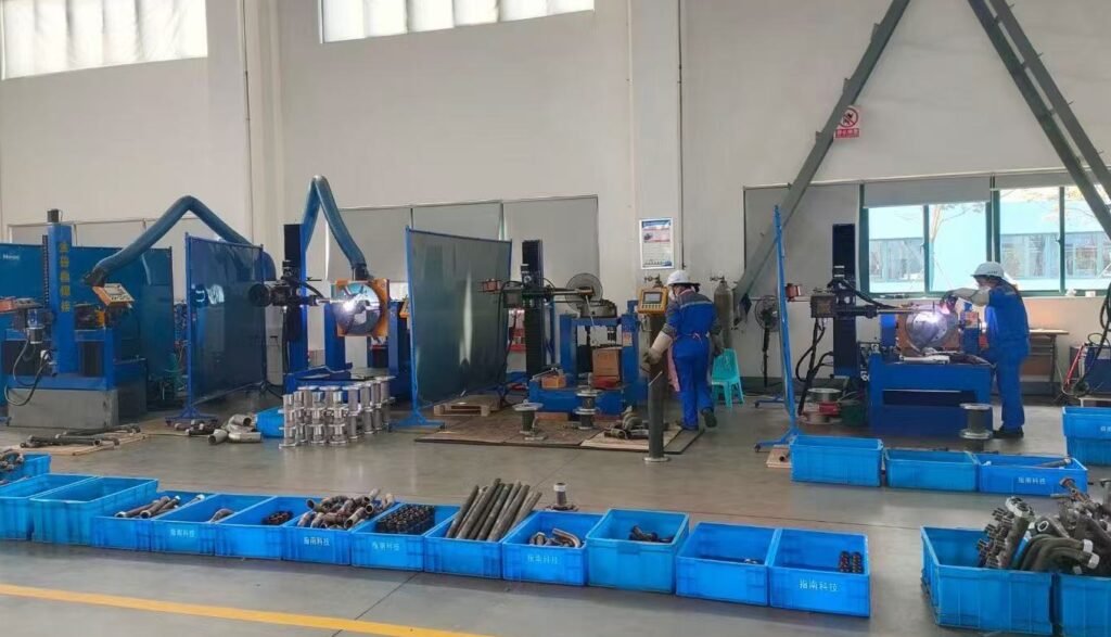 Welding automation workshop for pipe and pressure vessel manufacturing
