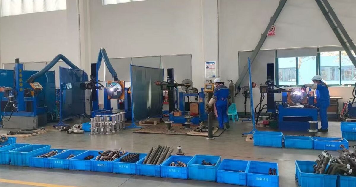 Welding automation workshop for pipe and pressure vessel manufacturing