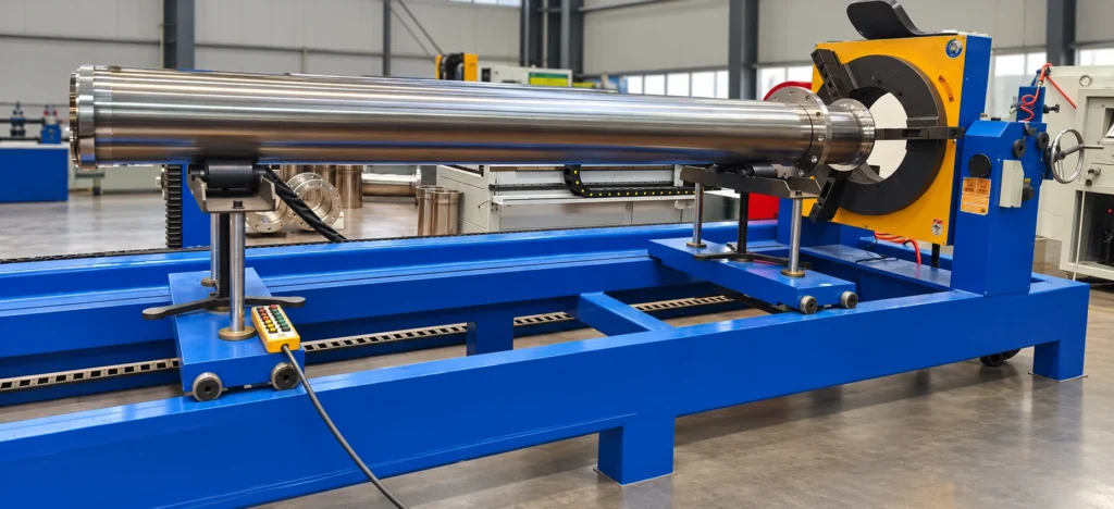 Rotary pipe welding system for automatic pipe-to-flange welding