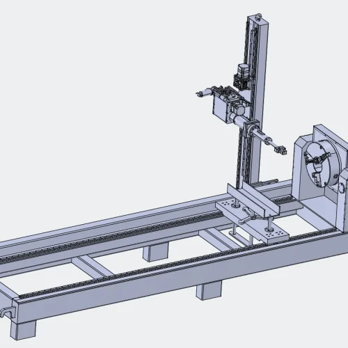 Rotary pipe welding system technical drawing